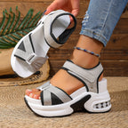Damen Sportliche Sandalen mit dämpfendem Absatz und verstellbarem Riemendesign R&B