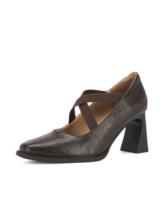 Damen elegante Pumps mit modischen Kreuzbändern R&B