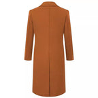 Herren eleganter Doppeltbreasted-Mantel aus hochwertigem Material R&B