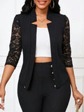 Damen Blazerjacke mit Spitzeinsätzen und modernem Design R&B