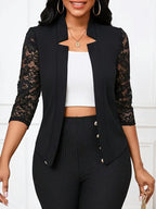 Damen Blazerjacke mit Spitzeinsätzen und modernem Design R&B