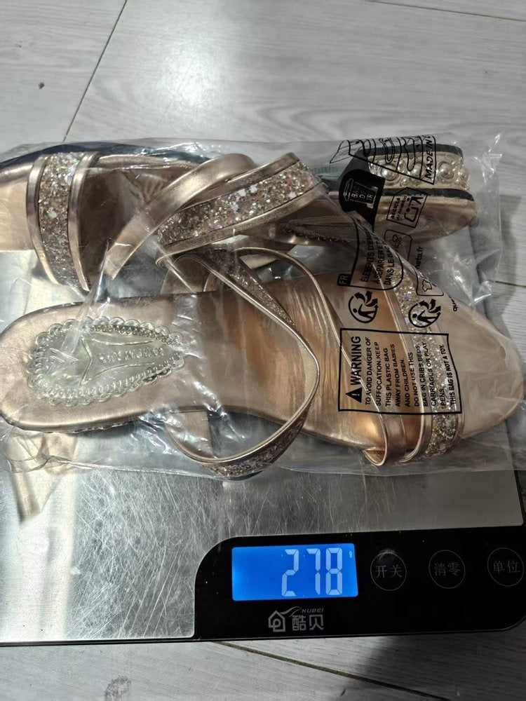 Damen Glamouröse und funkelnde Sandalen R&B