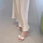 Damen modische Sandalen mit dekorativem Schleifenakzent R&B