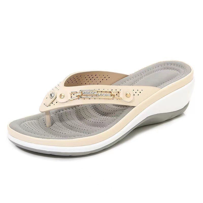 Damen Wedge-Sandalen mit modischem Riemendesign und ergonomischem Fußbett R&B