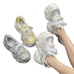 Damen Sportliche Chunky Sneakers mit reflektierenden Elementen