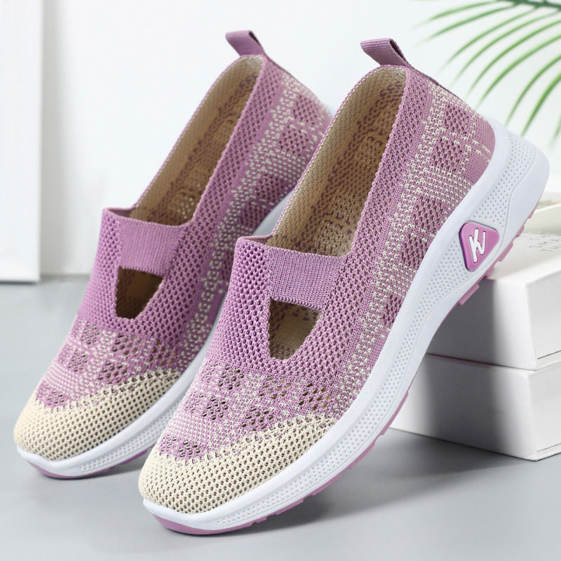 Damen Atmungsaktive und elastische Slip-On Freizeitschuhe R&B