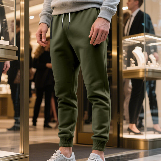 Herren Freizeit Jogginghose mit seitlichem Kontrast und elastischem Bund R&B