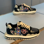 Damen Modische Sport-Sneaker mit Ethno-Muster R&B