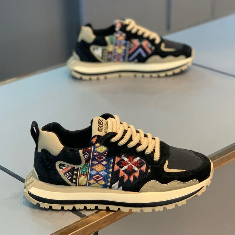 Damen Modische Sport-Sneaker mit Ethno-Muster R&B