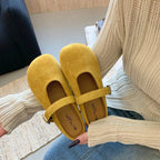 Damen weiche Mokassins mit verstellbarem Riemen und bequemer Innensohle R&B