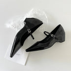 Damen elegante Slingback-Ballerinas mit modischem Riemen und spitzem Fußteil R&B