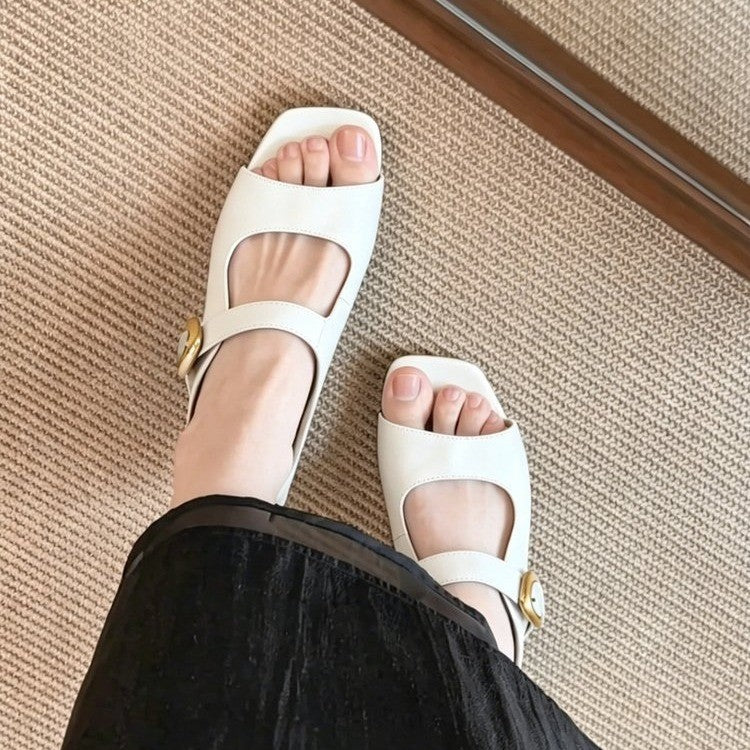 Damen Sandalen mit elegantem Riemchendesign und hochwertiger Schnalle R&B