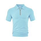 Herren Polo-Shirt mit elegantem Reißverschluss und strukturiertem Design R&B