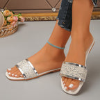 Damen Glamouröse und elegante Riemensandalen mit floralem Design R&B