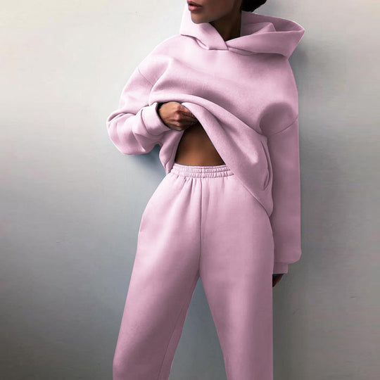 Damen modisches Oversize-Hoodie-Set mit lässigem Schnitt und elastischem Bund R&B