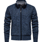Herren sportliche Strickjacke mit Stehkragen R&B