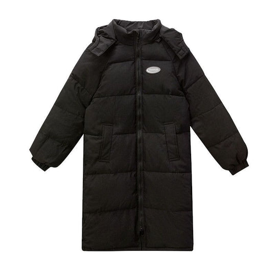 Damen Langer isolierter Pufferparka mit hohen Seitentaschen R&B