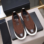 Damen Sportliche Slip-On Sneakers mit atmungsaktiver Strick-Oberfläche und rutschfester Sohle R&B