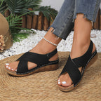 Damen Komfortable Riemchensandalen mit luftigen Cut-Outs R&B