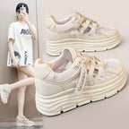 Damen atmungsaktive Plateau Sneakers mit ergonomischem Design und robustem Obermaterial R&B