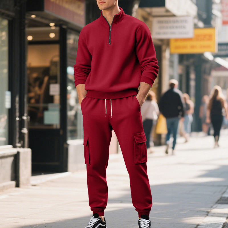Herren Sportanzug mit Stehkragen und praktischen Taschen R&B