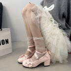 Damen Vintage Ballerinas mit Herz-Details R&B