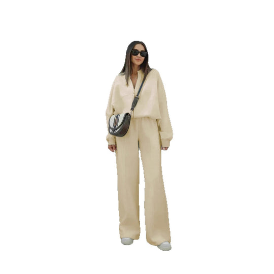 Damen Komfortabler und stilvoller Hosenanzug mit oversized Oberteil R&B