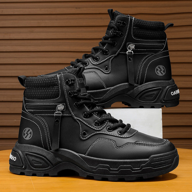 Damen Schnürstiefel mit verstärktem Knöchelschutz und rutschfester Sohle