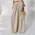 Damen Weite plissierte Sommerhose R&B