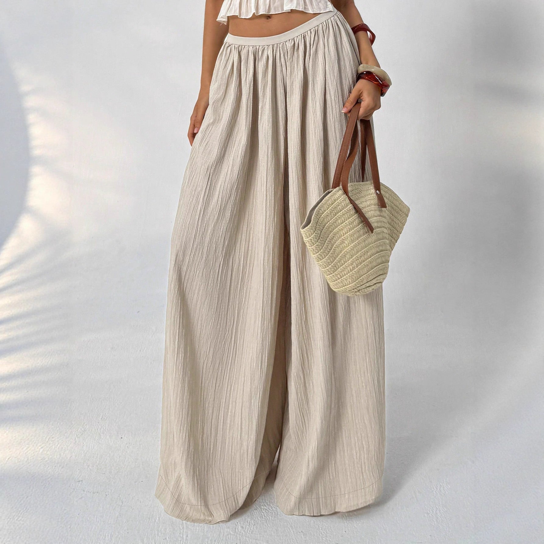 Damen Weite plissierte Sommerhose R&B