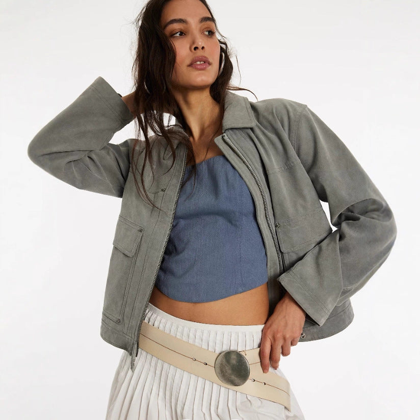 Damen Leichte Utility-Jacke R&B