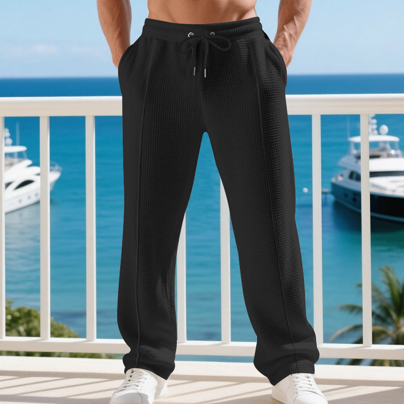 Herren Sportliche Freizeithose mit elastischem Bund und strukturiertem GewR&Be R&B