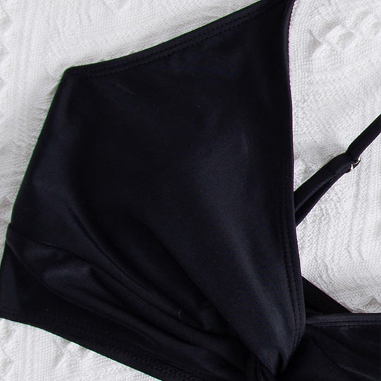 Damen Bikini-Oberteil mit Wickeldesign und verstellbaren Trägern R&B