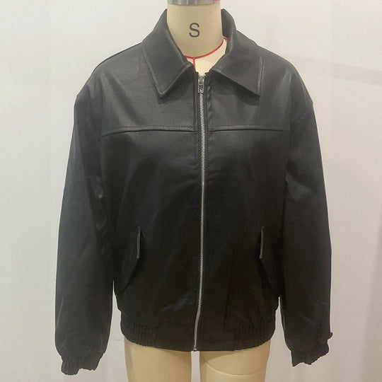 Damen lässige jacke mit elastischem Saum und praktischen Taschen R&B