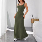 Damen Maxikleid mit figurbetonendem Schnitt und raffinierten Rippstrukturen R&B