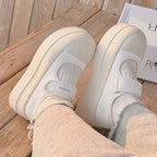 Damen Modische Plateauschuhe mit Klettverschluss
