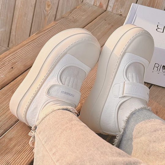 Damen Modische Plateauschuhe mit Klettverschluss R&B
