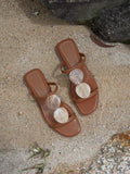 Damen elegante Sandalen mit dekorativen Kunststoffelementen R&B