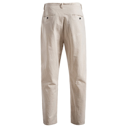 Herren nan lässige Bundfaltenhose mit elastischem Tunnelzugbund und schmal zulaufendem Bein R&B