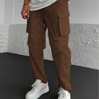 Herren Cargo-Hose mit multifunktionalen Taschen und elastischem Bund