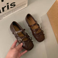 Damen Ballerina-Pumps mit dekorativen Riemchen und komfortablem Fußbett R&B