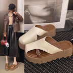 Damen komfortable Plateau-Sandalen mit elegantem Riemchen R&B