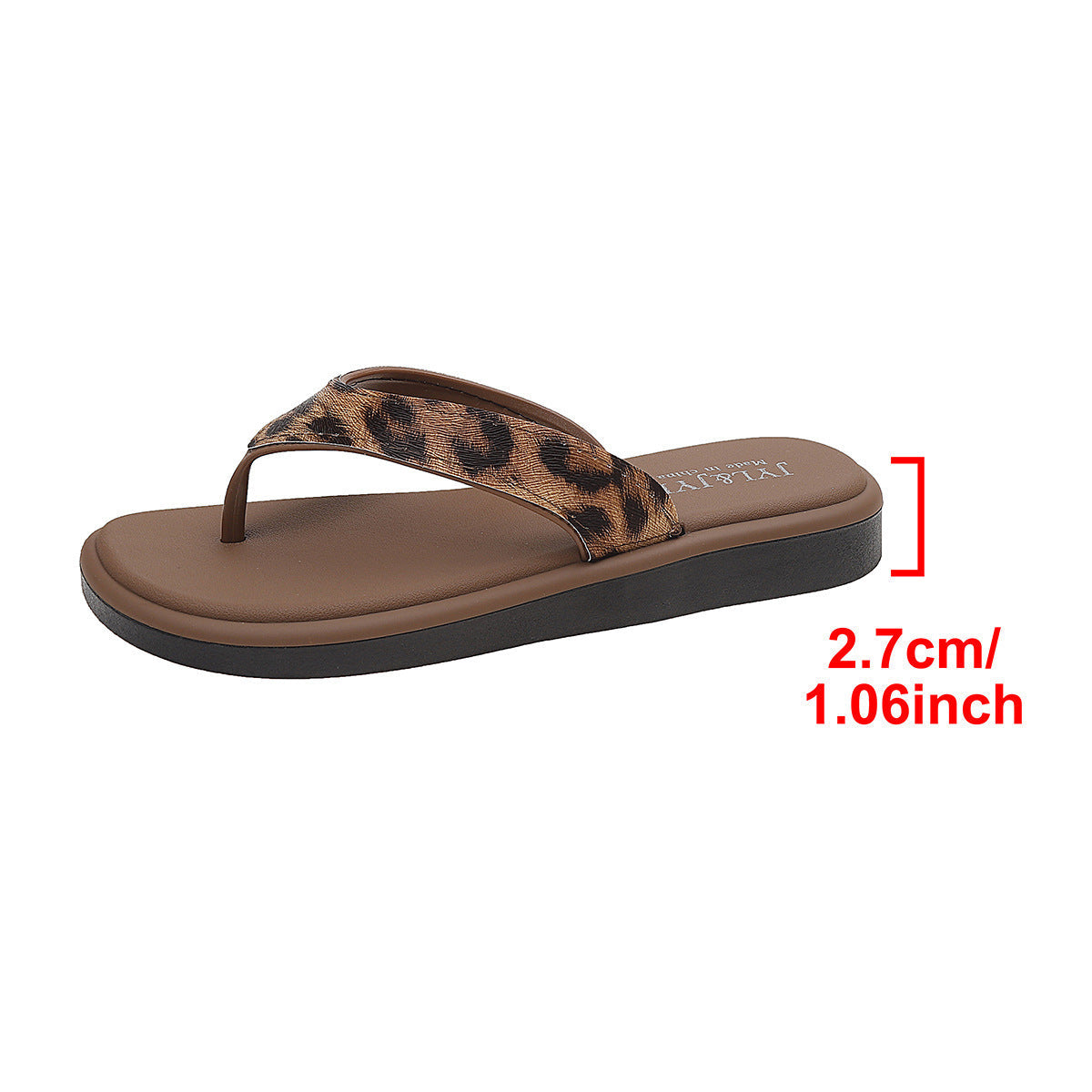 Damen Bequeme Zehentrenner mit modischem Leopardenmuster R&B