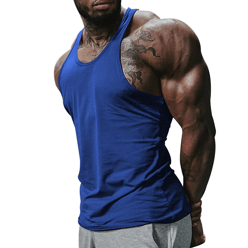 Herren atmungsaktives Fitness Tanktop mit Racerback-Design und körperbetontem Schnitt R&B