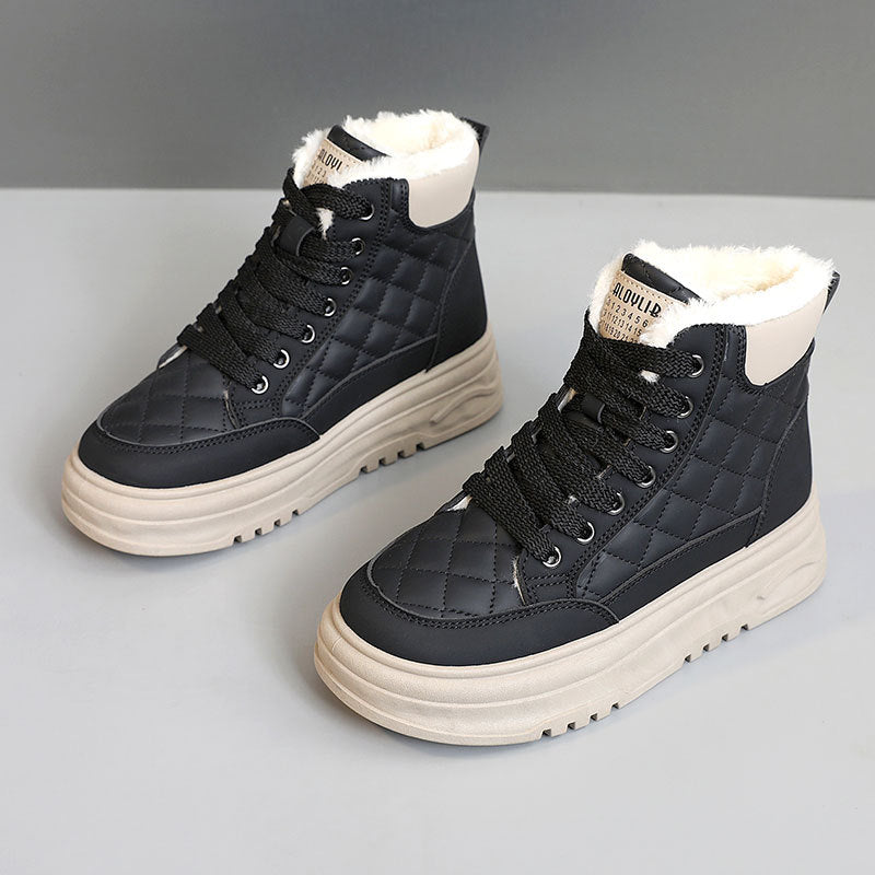 Damen warme gefütterte High-Top Sneakers R&B