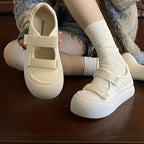 Damen Bequeme Plateau-Sneaker mit verstellbarem Klettverschluss R&B