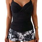 Damen Tankini-Set mit figurschmeichelndem Oberteil und modischen Shorts R&B