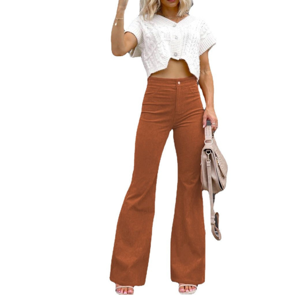 Damen Flared Jeans mit hohem Bund und figurformendem Schnitt R&B