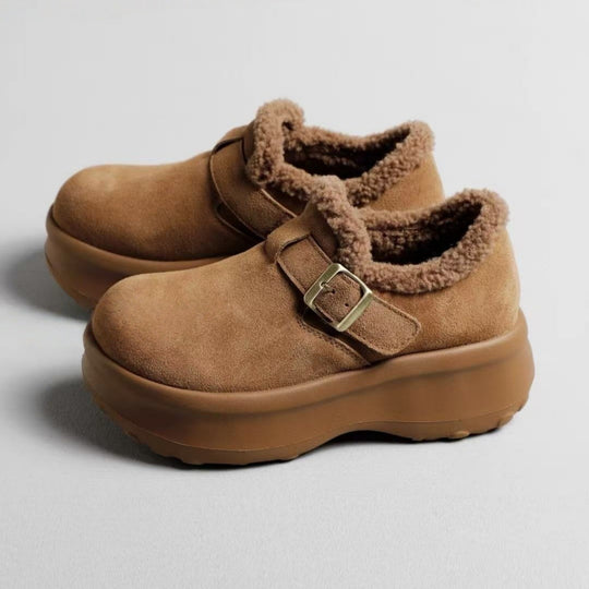 Damen Komfortable Clogs mit elegantem Kunstfellfutter R&B