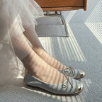Damen Elegante und bequeme Ballerinas mit Schleifen-Detail